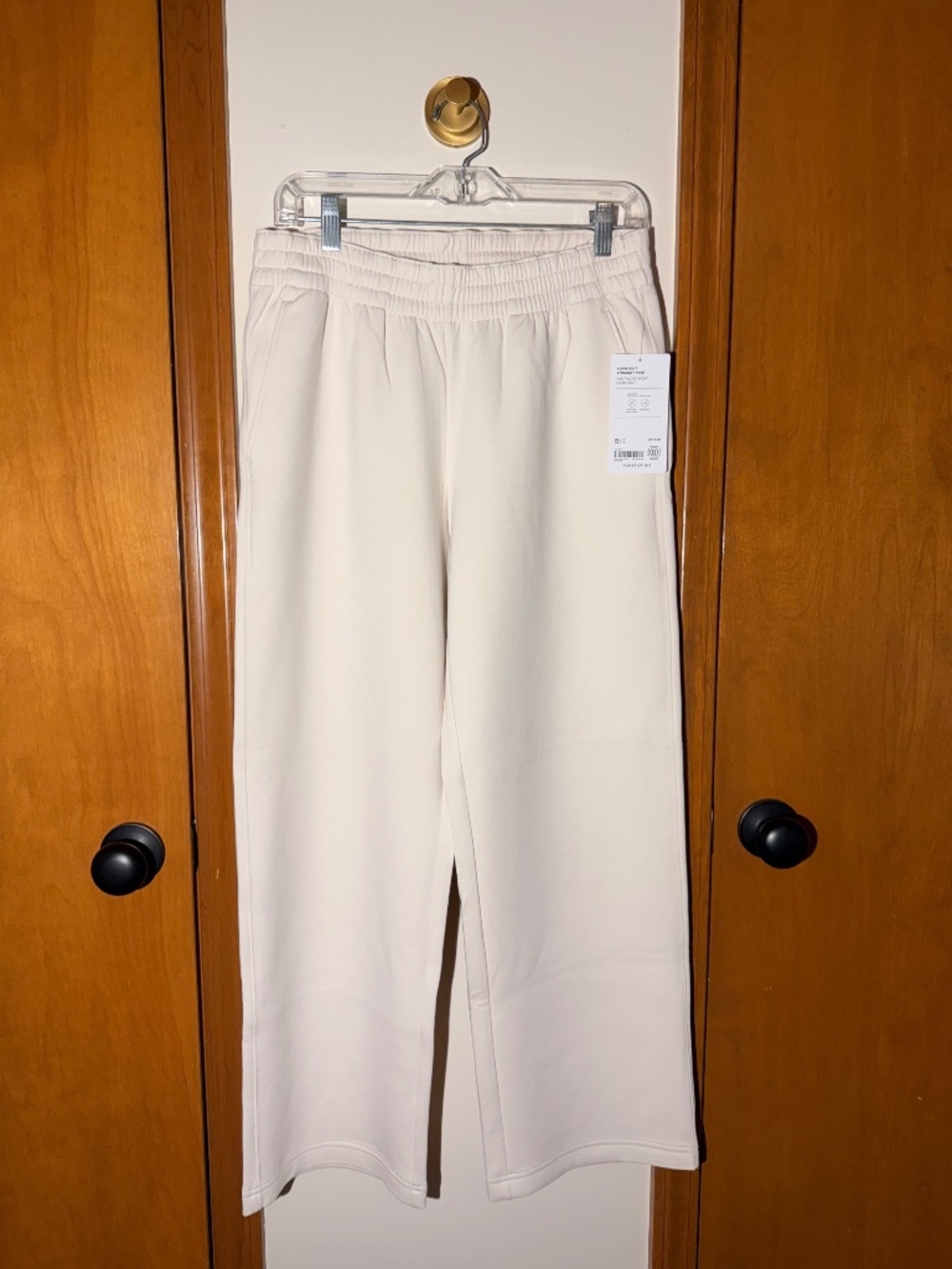 Athleta Form Knit Mid Rise Straight Pant — Bone, Size Small Petite